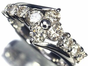 KM12936S【1円～】新品【RK宝石】《Diamond》豪華絢爛!! 極上ダイヤモンド 総計1.03ct!! Pt900 高級リング ダイヤ