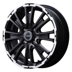 TOYO OPEN COUNTRY R/T 145/80R12 80/78N Garcia SS REVOLVER KC ブラック/リボルバーポリッシュ 12インチ 4B+42 4H-100 4本セット