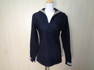 b620◆NAVAL CLOTHING FACTORY ミリタリーセーラーシャツ◆40s～ ヴィンテージ USN 米海軍 ウール100％ ミリタリー 軍物 6A