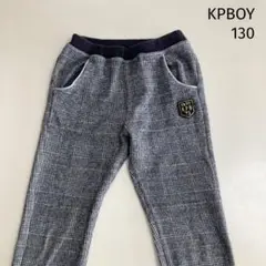 KPboy チェック柄パンツ スリム　130