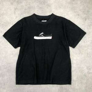 GQ279◇O.K. : VANS風刺繍デザイン Tシャツ◇L◇黒系 オーケー 