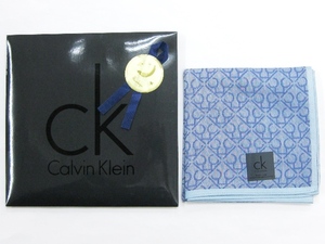 未使用 Calvin Klein カルバンクライン ハンカチ プレゼント 青