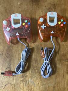 DC ドリームキャスト コントローラー クリアオレンジSEGA スケルトン Dreamcast ピンク　クリアピンク