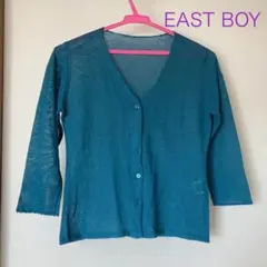 イーストボーイ【EAST BOY】カーディガン 薄手 七分袖 ディープブルー