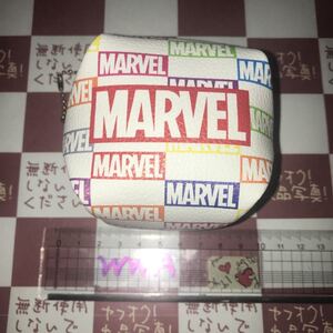 ◆獲後未使用◆新品◆非売品◆【マーベル MARVEL】CUBEポーチBC　白地にカラフルロゴ　アメコミ