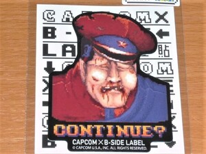 ◆ストリートファイター ステッカー◆負け顔 ベガ◆B-SIDE LABEL◆ストⅡ◆