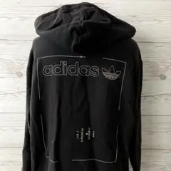 アディダス adidas パーカー フルジップ ブラック 背面ロゴ 91