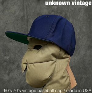 60s 70s ビンテージ USA製 ベースボールキャップ vintage cap 80s 90s