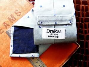 ◆E1973N◆在庫処分SALE◆ビームス【BEAMS】×ドレイクス【DRAKE’s】ネクタイ ＤＲＡＫＥＳ