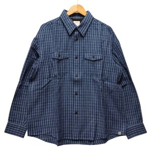 VISVIM ビズビム 24AW 品番0124205011014 LUMBER L/S(W/L) シャツ ブルー サイズ3 正規品 / 36374