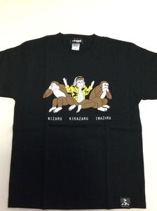 ンダホ（Fischer’s）◎ふざけTシャツ(三猿Tシャツ)◎Mサイズ〇長期保管・デッドストック・未使用品◎黒◎ンダホ監修のふざけファクトリー