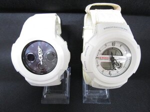 [１円スタート！]☆ジャンク腕時計セットＨ④☆ CASIO G‐SHOCK ２点セット WR 20BAR / UNITED ARROWS ホワイト 2点セットＨ④ 313