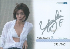 藤木由貴　　FLASH トレカ　　直筆サインカード　　Autograph B　　033/145　　シルバー