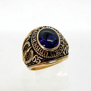 ◎中古美品◎１０金　カレッジリング　18号