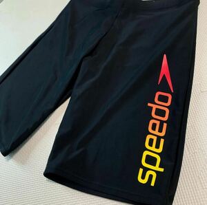 【極美品】SPEEDO メンズルーズスパッツ 定番スポーツ用水着ブラック 競泳水着ハーフスパッツ ハーフパンツ 