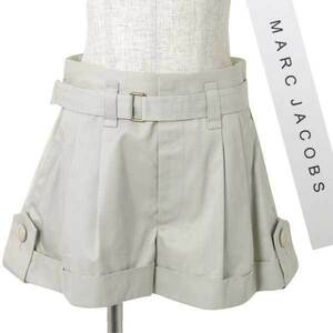 【SALE】新品 定価78,840円 MARC JACOBS PLEATED SHORT W/ TAB CUFF DTL size00 グレー W41504417 マークジェイコブス ショート パンツ