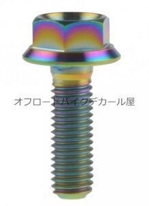 64チタン合金(TC4/GR5) フランジボルト M6×15 【チタン焼色】 bo01