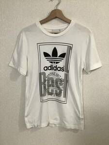 adidas アディダス　トレフォイル プリントTシャツ　ロゴプリントTシャツ　スポーツウェア　トレーニング　古着