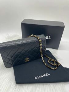 【美品】CHANEL シャネル マトラッセ ラムスキン ココマーク プッシュロック　チェーンショルダーバッグ