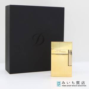 質屋 着火未確認 S.T.Dupont デュポン LINE2 ライター ライン2 バーティカルライン ゴールド色喫煙具 22s899-1 みいち質店