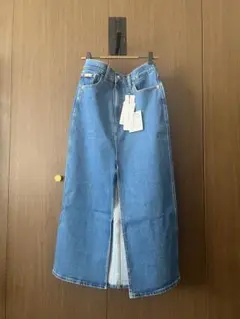 calvin klein denim maxi skirt blue 28サイズ