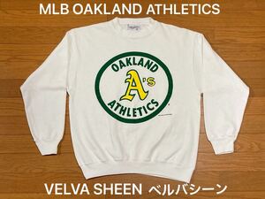 ★ 激レア MLB OAKLAND ATHLETICS 米国製 ヴィンテージ スウェット VELVA SHEEN ベルバシーン ★