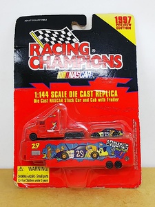 ■RACING CHAMPIONSレーシングチャンピオン1997 PREVIEW EDITION 1:144 stock car and cab with trailer, Cartoon Network ミニカー