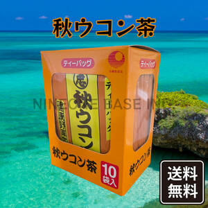 秋ウコン茶 1箱 10パック入り 比嘉製茶 お試しサイズ ティーバッグ うっちん茶 お土産 お取り寄せ