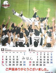 ★超レア★即決★巨人ジャイアンツ原辰徳坂本勇人2013年カレンダー写真チラシ新聞広告非売品