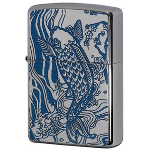 Zippo ジッポライター 鯉 カープ ブルー ＃200 メタルプレート 両面加工 ニッケルメッキ 2MPP-Carp BL メール便可