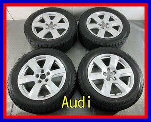 ■中古タイヤホイール■　Audi 純正 17インチ 7.5J +37 5H 112 BRIDGESTONE VRX 225/55R17 97Q ST キャップ欠 激安 送料無料 J412