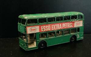 ブリキ レトロ Lesney バス 2階建て No.74 Daimler bus matchbox ビンテージ 1960s レズニー マッチボックス 英国 おもちゃ 乗り物 自動車