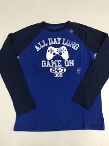 ■ＧＡＰ■新品■110■ギャップ■GAME■Ｔシャツ■ロンT■かっこいいデザイン■青・紺■USA■21■1-1