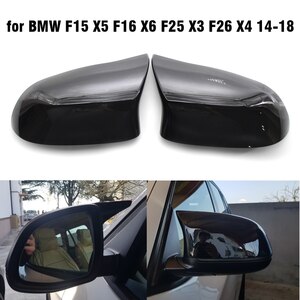 爆売れ BMW F15 X5 F16 X6 F25 X3 F26 X4 パーツ スタイリング サイドドア リア ビュー サイドミラー カバー キャップ ブラック カーボン