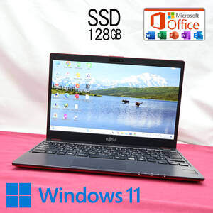 ★美品 SSD128GB★FMV LIFEBOOK C0700B Webカメラ Bluetooth 高解像度 Celeron 3865U Win11 MS Office 中古品 ノートパソコン★P81333