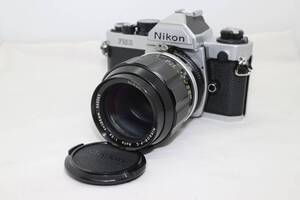 10010 Nikon ニコン FM2 ボディ NIKKOR-P.C Auto F2.5 f=105mm レンズ 動作未確認 ジャンク