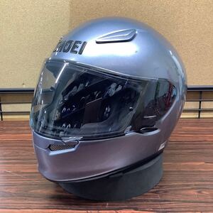 【中古品】SHOEI フルフェイスヘルメット ショウエイ バイク Z-6 グレー　XLサイズ　s21