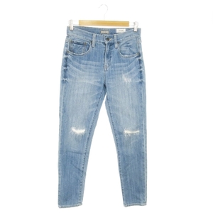 ベイフロー BAYFLOW DENIM パンツ デニム ジーンズ テーパード ダメージ加工 小さいサイズ 23 青 ブルー /AO21 レディース