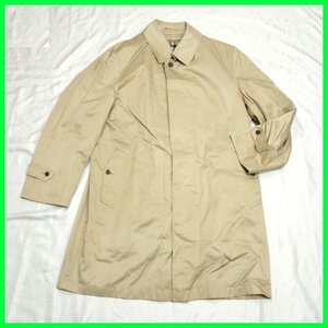 ★BURBERRY/バーバリー ライナー付き ステンカラーコート メンズM/ベージュ/裏ノバチェック/コットン/比翼仕立て&1165300124