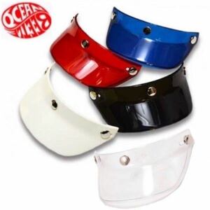 【OCEANBEETLE】オーシャンビートル BEETLE VISOR 純正バイザー/BLACK 黒 3点どめ chopper SHORTY PTR 500TX MTX LAC BELL ベストセラー