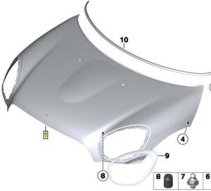 BMW　MINIFフード （純正品・新品）R60 R61純正番号:41009805935
