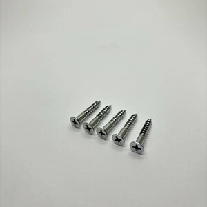 未使用 オールパーツ 5本セット 5 Bridge Mounting Screws 1 Long Chrome Allparts GS-0063-010 スクリュー ネジ