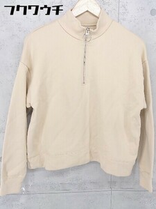 ◇ N. Natural Beauty Basic ハーフジップ 長袖 トレーナー サイズM ベージュ系 レディース