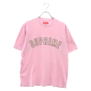 SUPREME シュプリーム 24SS Cracked Arc S/S Top クラックド アーチロゴ エスエス トップ 半袖 Tシャツ カットソー ピンク