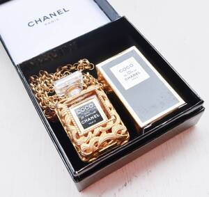 シャネル CHANEL COCO 香水 ミニボトル ネックレス ゴールド アクセサリー ヴィンテージ レア 美品 香水瓶 パフューム ケース