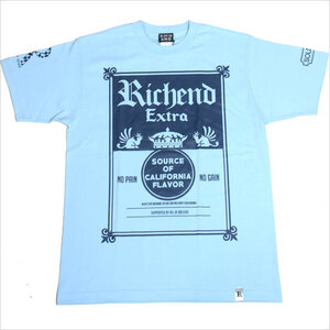 RICHEND/リッチエンド Ｔシャツ 【EXTRA】 ライトブルー×ネイビー （サイズ：XL）〔 アメージング 服 〕