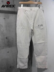 AVIREX TYPE BLUE アヴィレックス DECK PANT U.S.Lステンシルプリント デッキ パンツ M/ドリップペイント ベイカーパンツ/メンズ/6126107