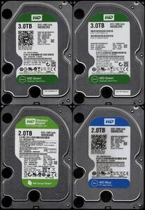 WesternDigital HITACHI Seagate 2T 3T SATA 7機 セット 認識するジャンク