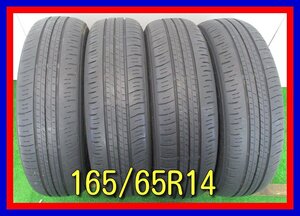 ■中古タイヤ■　165/65R14 79S DUNLOP ENASAVE EC300+ ソリオ デリカD2 デュエット エブリィ等 夏タイヤ オンロード 激安 送料無料 B787