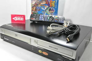 ★極上美品★2番組録画 パナソニック DMR-XW200V VHS⇔DVD⇔HDD ダビOKビデオデッキ！リモ付 ダビ動作写真有♪